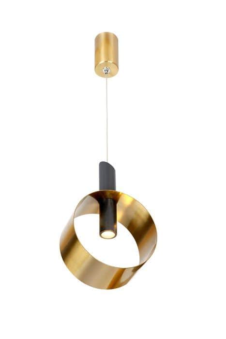 מנורת תלייה טבעת 15 זהב/שחור 7W