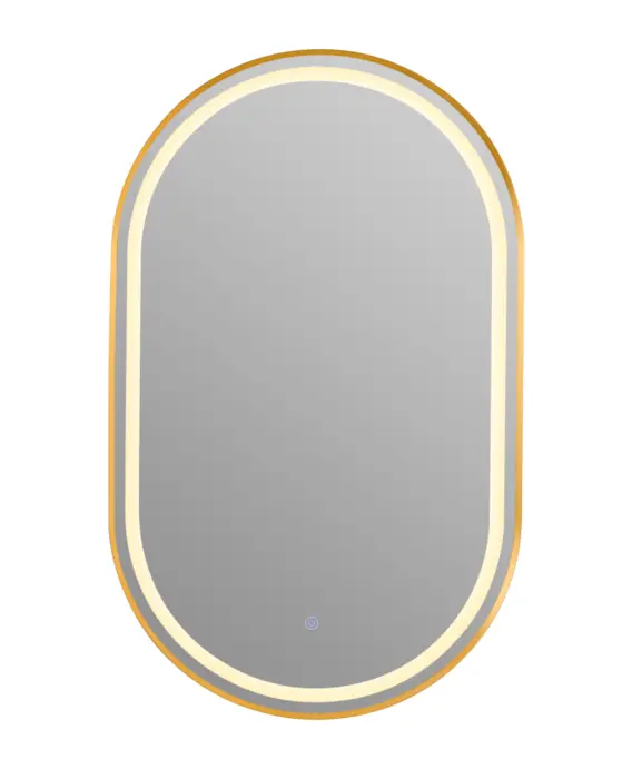 מראה הוולית מסגרת שחורה CCT תאורה קדמית ואחורית