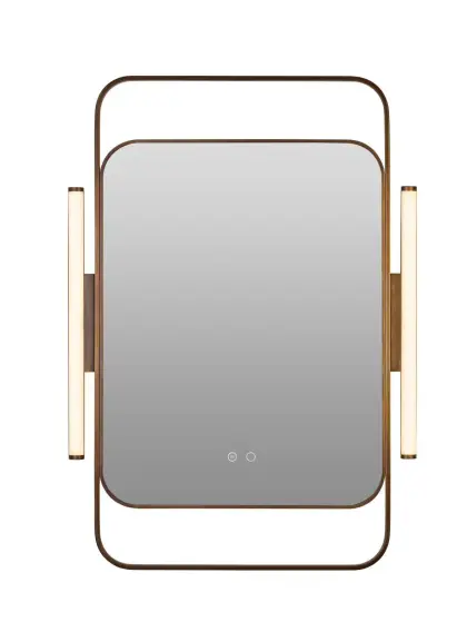 מראה מרובע תאורה סביבתי עם תאורה צדדית נורסטה עם מפשיר אדים