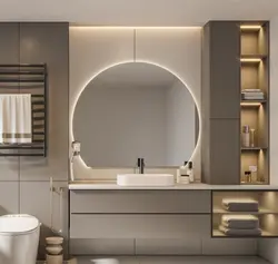 מראה עגול חתוך CCT עם מפשיר אדים