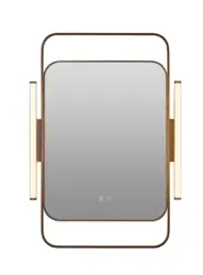 מראה מרובע תאורה סביבתי עם תאורה צדדית נורסטה עם מפשיר אדים