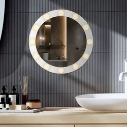 אן מראה עגול פס לד נורה