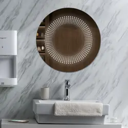 סרייבו מראה עגול פס לד