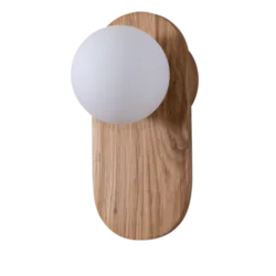 מנורת קיר וודליפס בסיס עץ אלון 1xG9